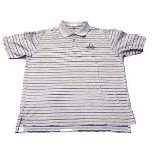 Peter Millar Golf Polo Shirt Mens Large Short Sleeve Striped Stretch Casual